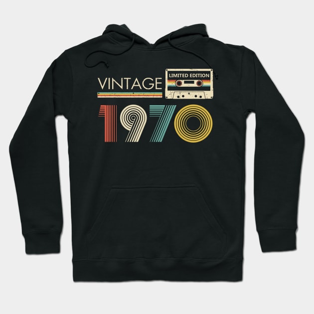 53rd Birthday Vintage 1970 Limited Edition Cassette Tape Hoodie by Ripke Jesus